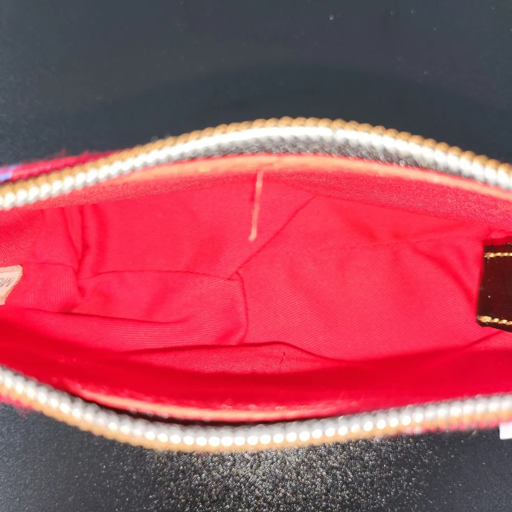 Dooney Red Plaid Zip Case - Picture 3 of 13